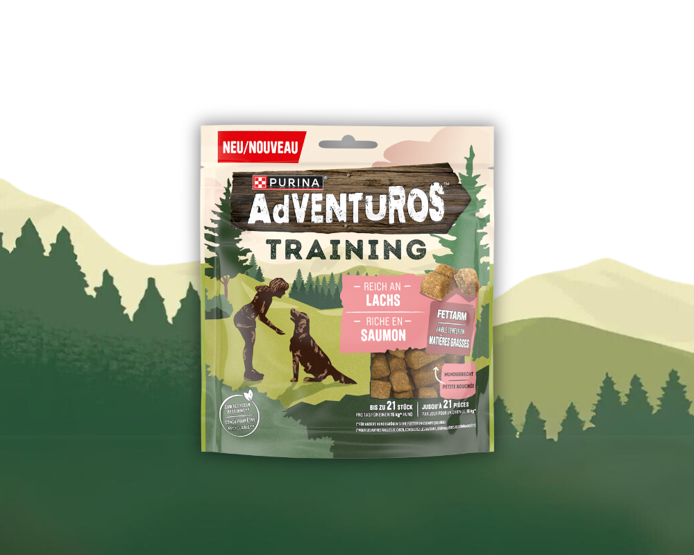 PURINA AdVENTuROS Training Reich an Lachs